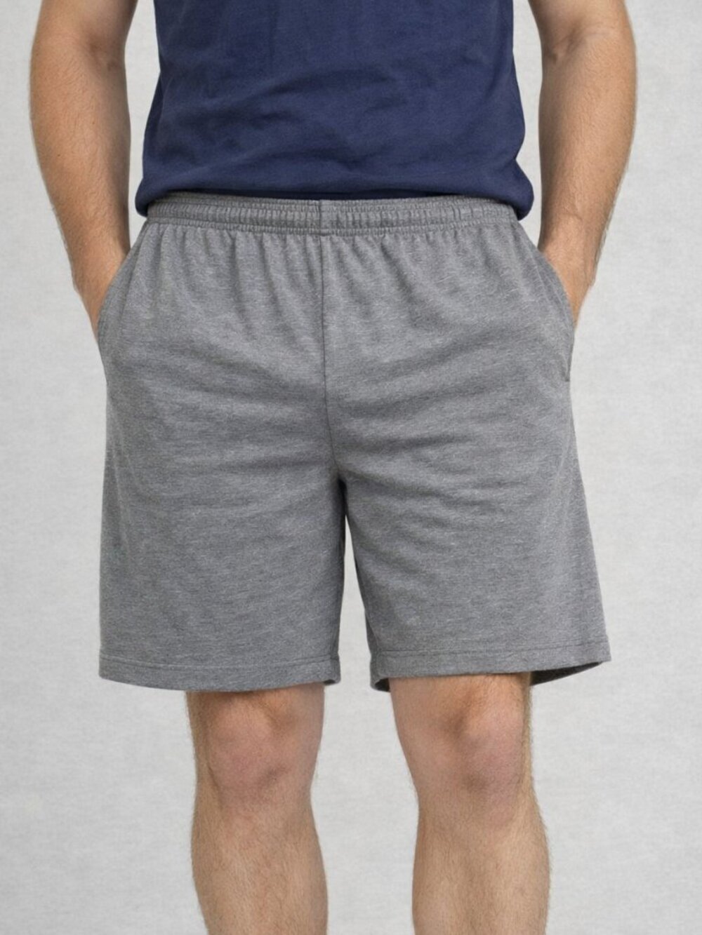 Tek Gear Heather Gray Essential Gear Performance Large Shorts